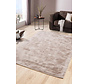 Lumbini Effen Viscose Taupe vloerkleed - Handgeweven