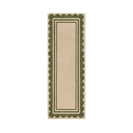 Wollen loper - Lois Groen/Beige
