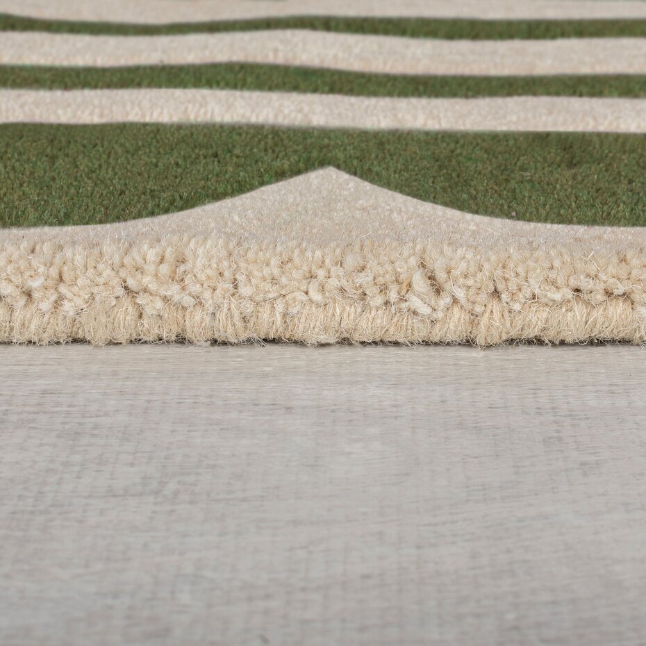 Wollen loper - Lois Groen/Beige Wollen loper - Lois Groen/Beige