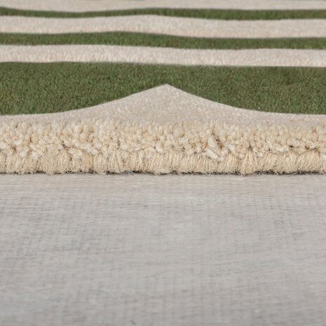 Wollen loper - Lois Groen/Beige