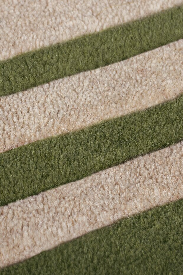 Wollen loper - Lois Groen/Beige Wollen loper - Lois Groen/Beige