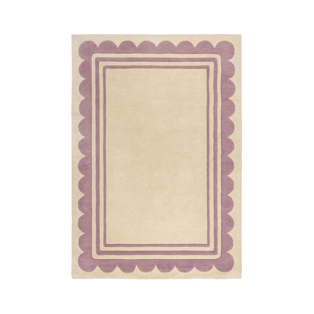 Wollen vloerkleed - Lois Paars/Beige Wollen vloerkleed - Lois Paars/Beige