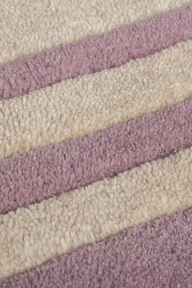 Wollen vloerkleed - Lois Paars/Beige Wollen vloerkleed - Lois Paars/Beige