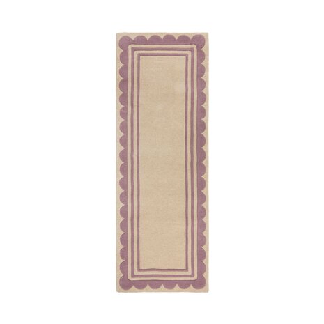 Wollen loper - Lois Paars/Beige