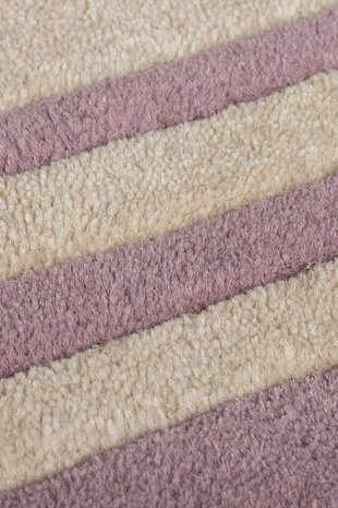Wollen loper - Lois Paars/Beige