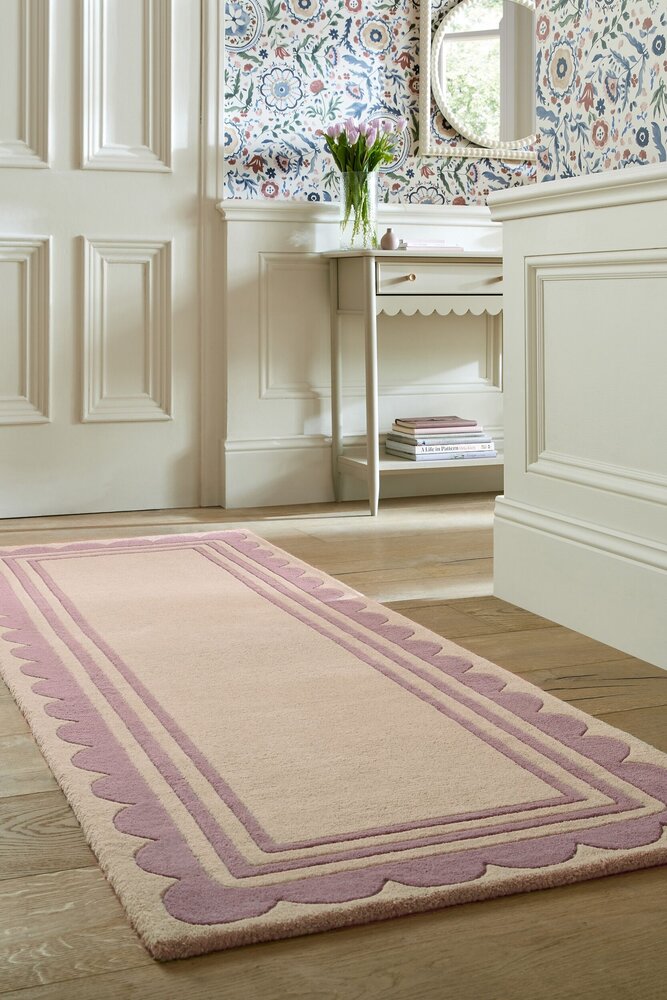 Wollen loper - Lois Paars/Beige