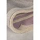 Rond wollen vloerkleed - Lois Paars/Beige Rond wollen vloerkleed - Lois Paars/Beige
