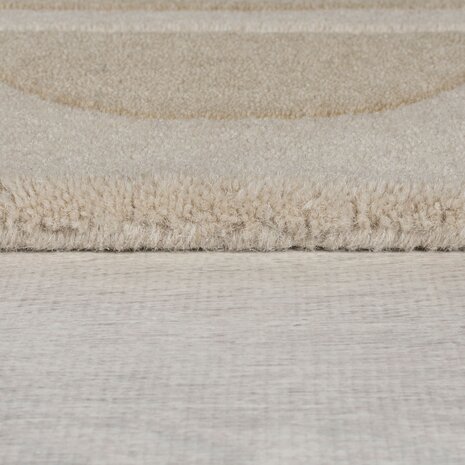 Rond wollen vloerkleed - Lois Naturel/Beige