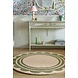 Rond wollen vloerkleed - Lois Groen/Beige Rond wollen vloerkleed - Lois Groen/Beige