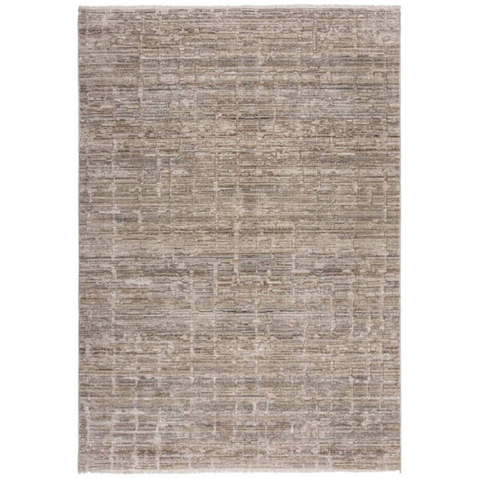 Laagpolig Modern vloerkleed - Mathilda Abstract - Naturel / Beige / Grijs