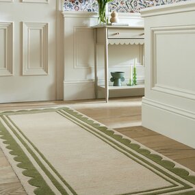 Wollen loper - Lois Groen/Beige
