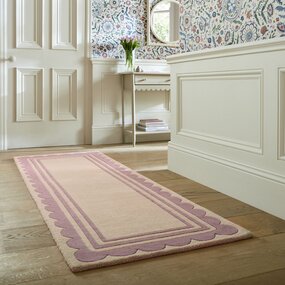 Wollen loper - Lois Paars/Beige