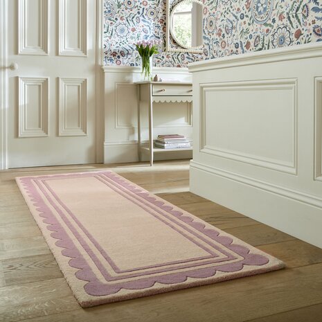 Wollen loper - Lois Paars/Beige