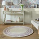 Rond wollen vloerkleed - Lois Paars/Beige Rond wollen vloerkleed - Lois Paars/Beige