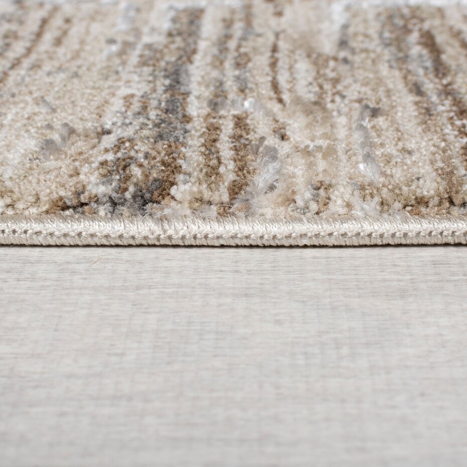 Loper - Laagpolig Modern vloerkleed - Mathilda Abstract - Naturel / Beige / Grijs Loper - Laagpolig Modern vloerkleed - Mathilda Abstract - Naturel / Beige / Grijs