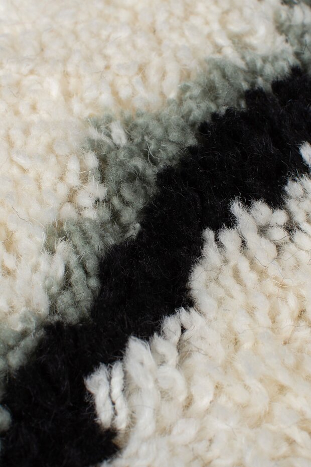 Hoogpolig vloerkleed - Berber Design Midar - 100% Wol - Shaggy - Multi Hoogpolig vloerkleed - Berber Design Midar - 100% Wol - Shaggy - Multi