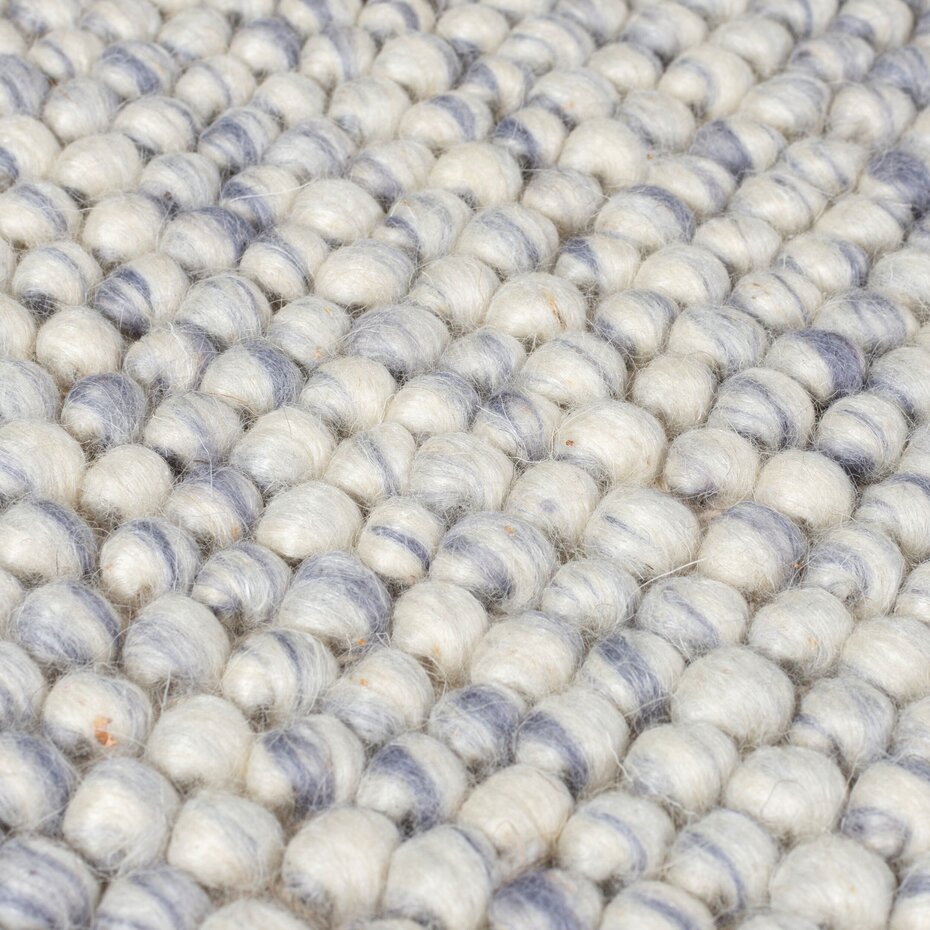 Minerals Uni vloerkleed - Laagpolig - Wol - Bolletjes Modern - Blauw Minerals Uni vloerkleed - Laagpolig - Wol - Bolletjes Modern - Blauw
