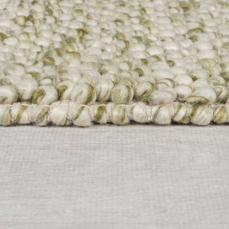 Minerals Uni vloerkleed - Laagpolig - Wol - Bolletjes Modern - Groen Minerals Uni vloerkleed - Laagpolig - Wol - Bolletjes Modern - Groen