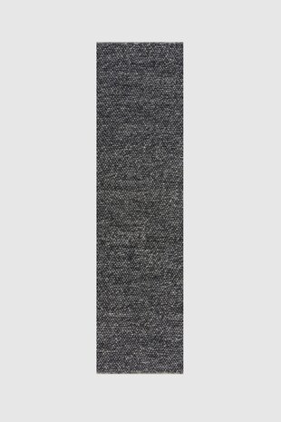 Loper - Minerals Uni Modern Laagpolig - Wol - Bolletjes - Grijs 60X230 Cm