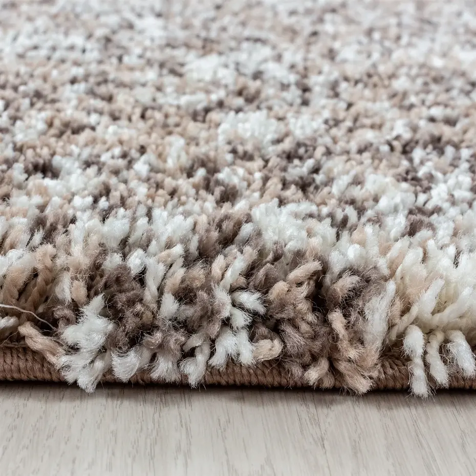 Hoogpolig vloerkleed - Lorium gemeleerd Beige/Mocca/Crème