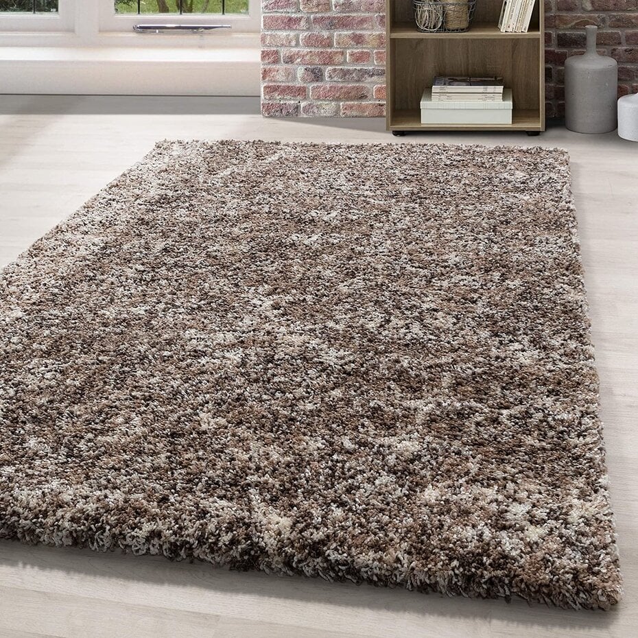 Hoogpolig vloerkleed - Lorium gemeleerd Beige/Mocca/Crème