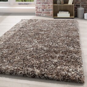 Hoogpolig vloerkleed - Lorium gemeleerd Beige/Mocca/Crème