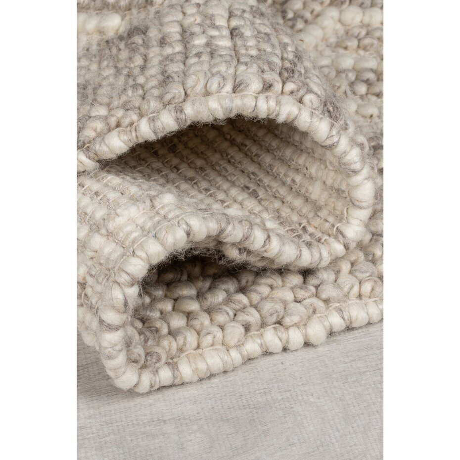 Loper - Minerals Diamond vloerkleed - Laagpolig - Wol - Bolletjes Designer Modern - Grijs