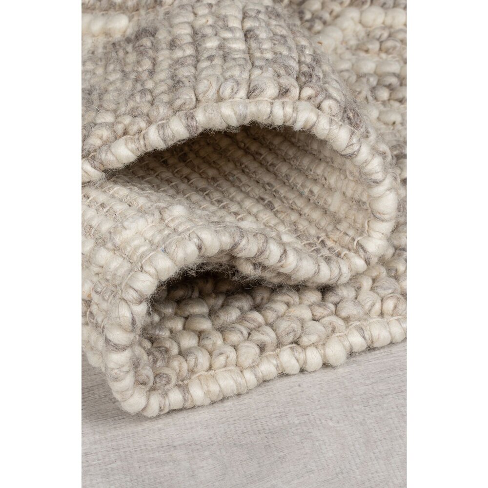 Loper - Minerals Diamond vloerkleed - Laagpolig - Wol - Bolletjes Designer Modern - Grijs