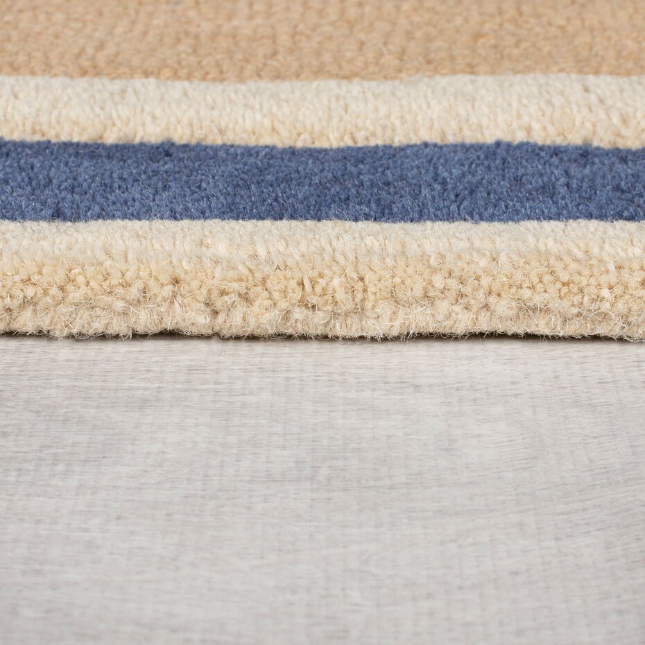 Loper - Retro Vloerkleed Geblokt - Handgetuft Gekleurd - Blauw / Multi Loper - Retro Vloerkleed Geblokt - Handgetuft Gekleurd - Blauw / Multi