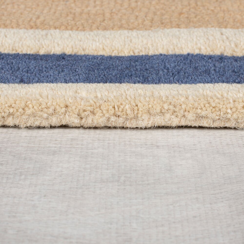 Loper - Retro Vloerkleed Geblokt - Handgetuft Gekleurd - Blauw / Multi Loper - Retro Vloerkleed Geblokt - Handgetuft Gekleurd - Blauw / Multi