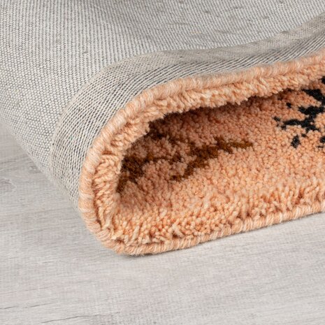 Wollen Bohemian vloerkleed - Sahara Berber Shaggy Roze