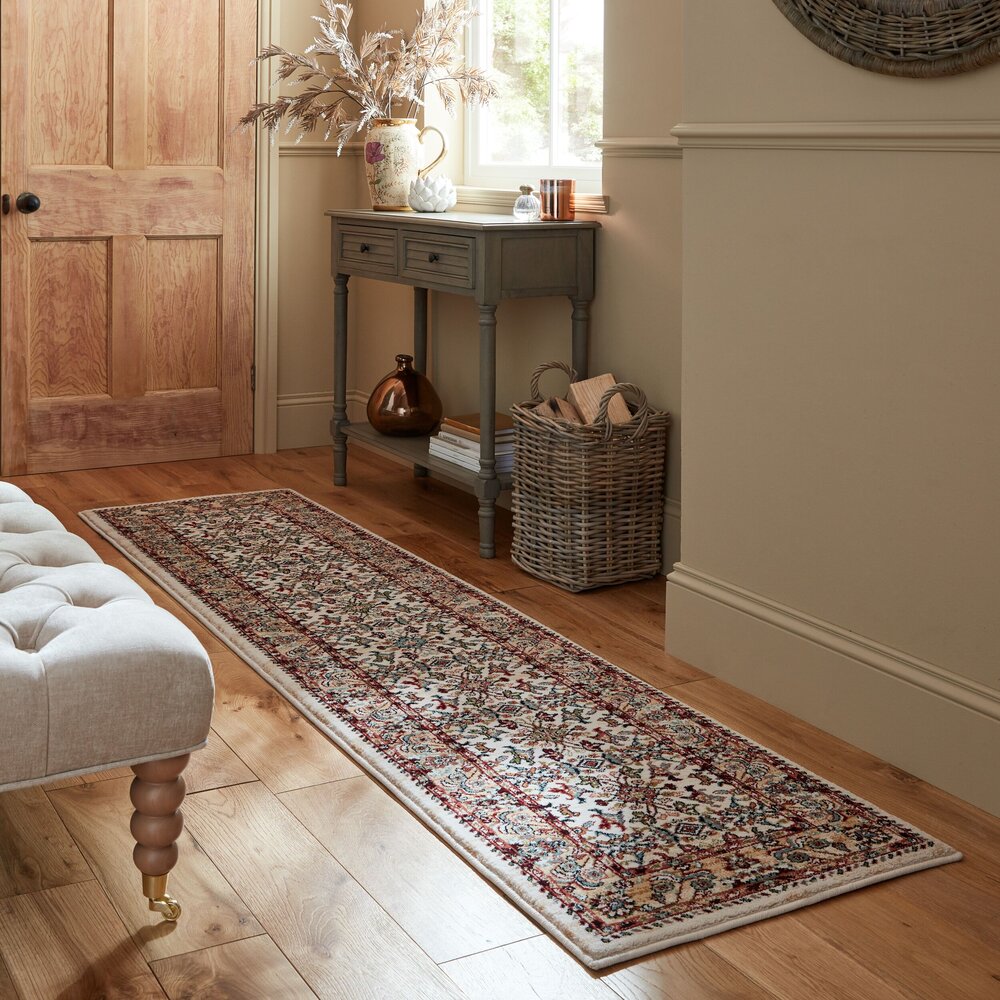 Loper Klassiek Vloerkleed - Vintage - Sandford - Creme Loper Klassiek Vloerkleed - Vintage - Sandford - Creme