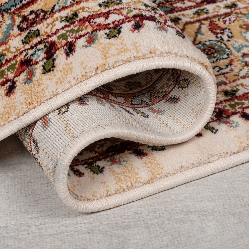 Laagpolig Klassiek Vloerkleed - Vintage - Sandford - Creme Laagpolig Klassiek Vloerkleed - Vintage - Sandford - Creme