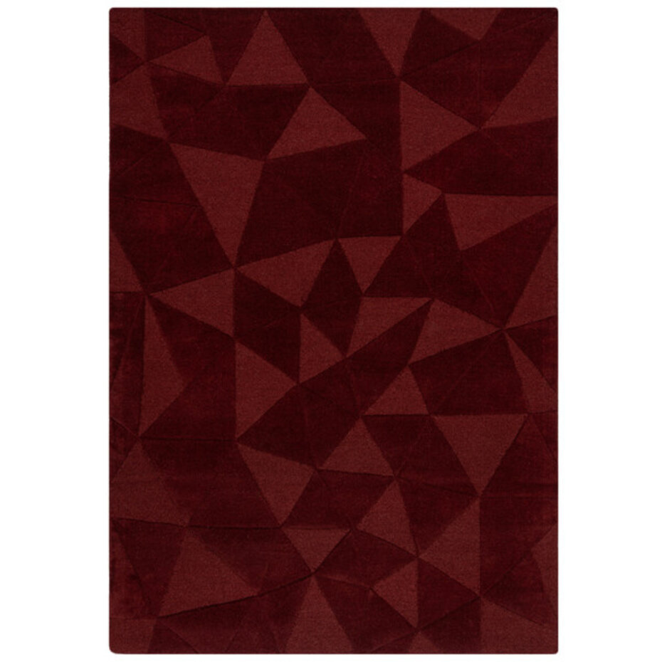 Wollen vloerkleed - Shard Geo Rood Wollen vloerkleed - Shard Geo Rood