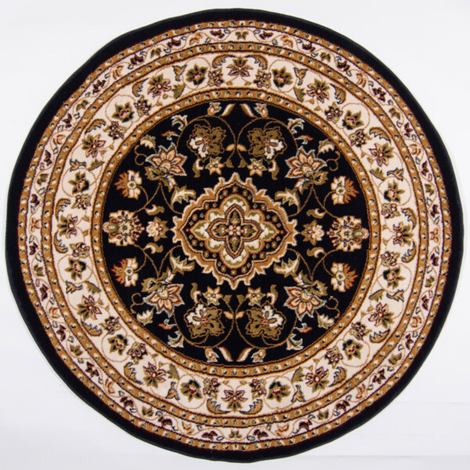 Rond Laagpolig Klassiek Vloerkleed - Vintage - Sandford - Blauw