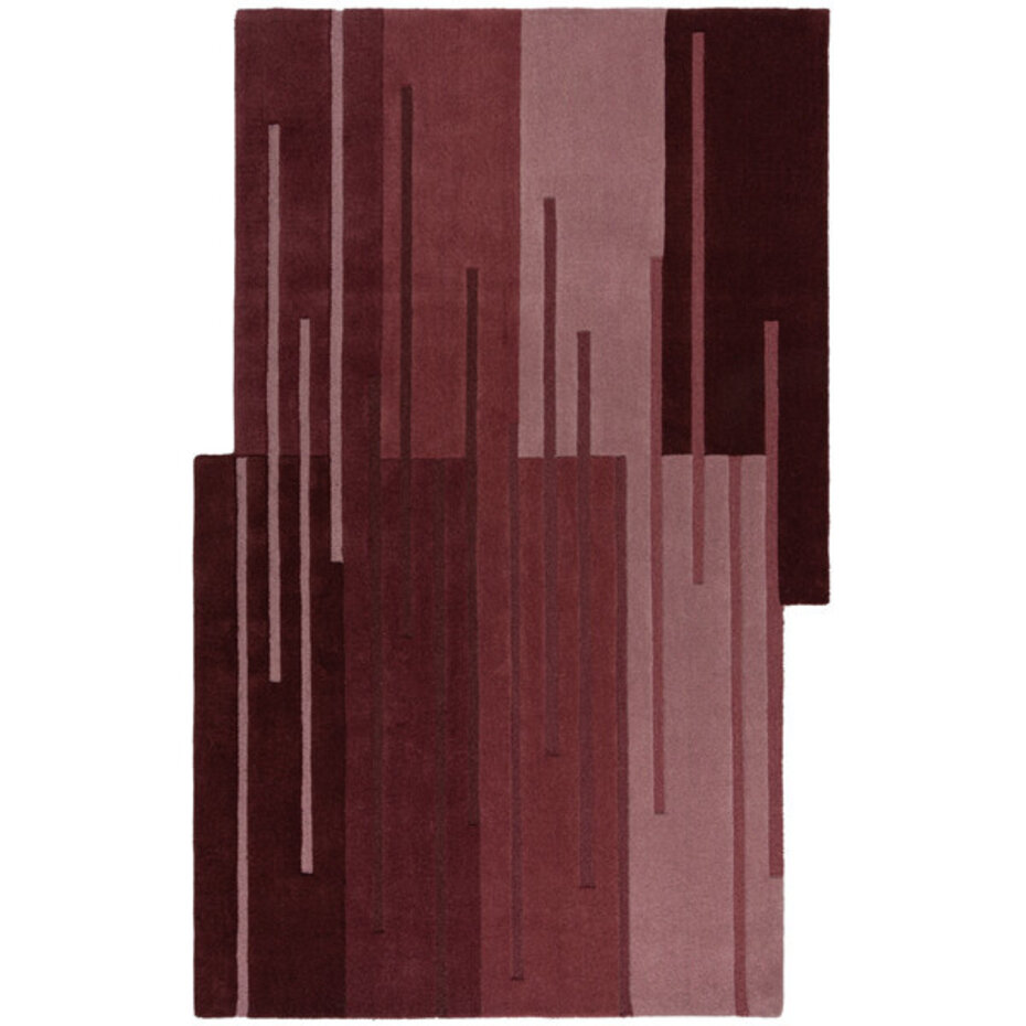 Abstract vloerkleed - Split Omre Rood Abstract vloerkleed - Split Omre Rood