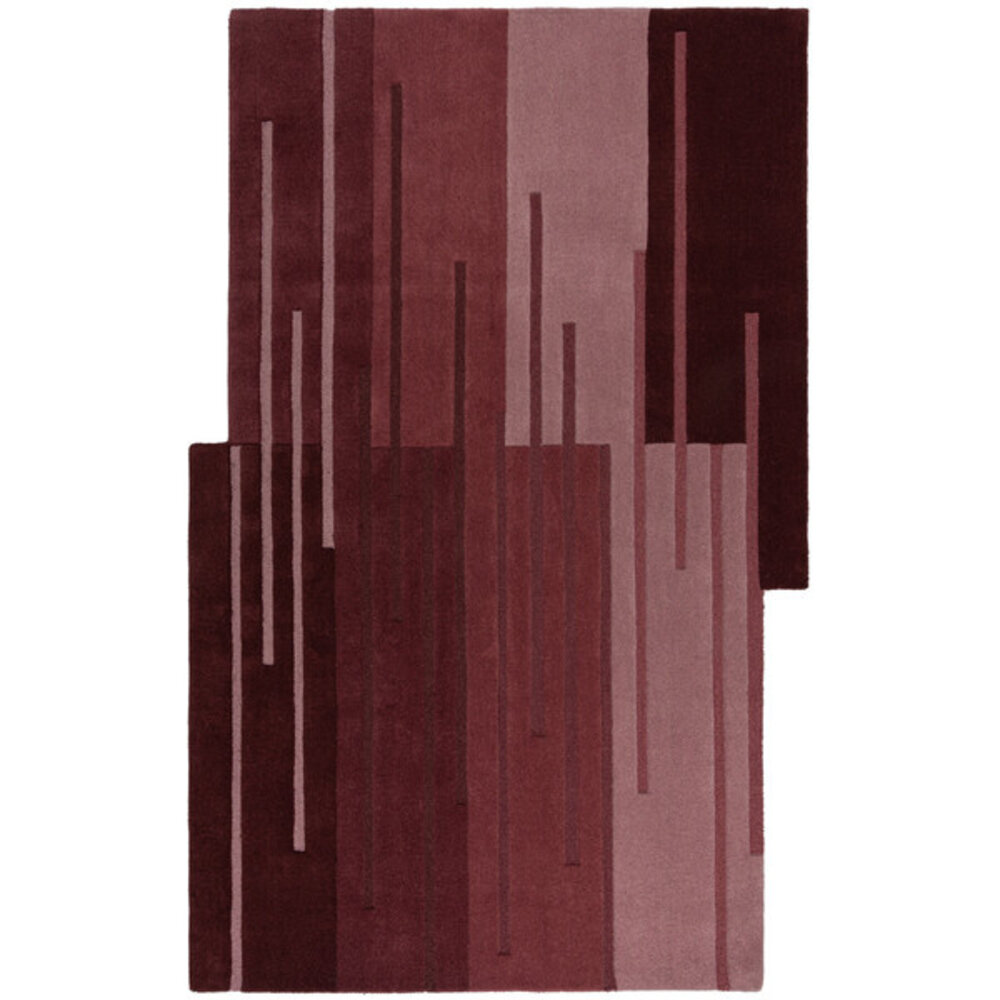 Abstract vloerkleed - Split Omre Rood Abstract vloerkleed - Split Omre Rood