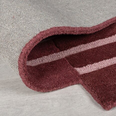 Abstract vloerkleed - Split Omre Rood