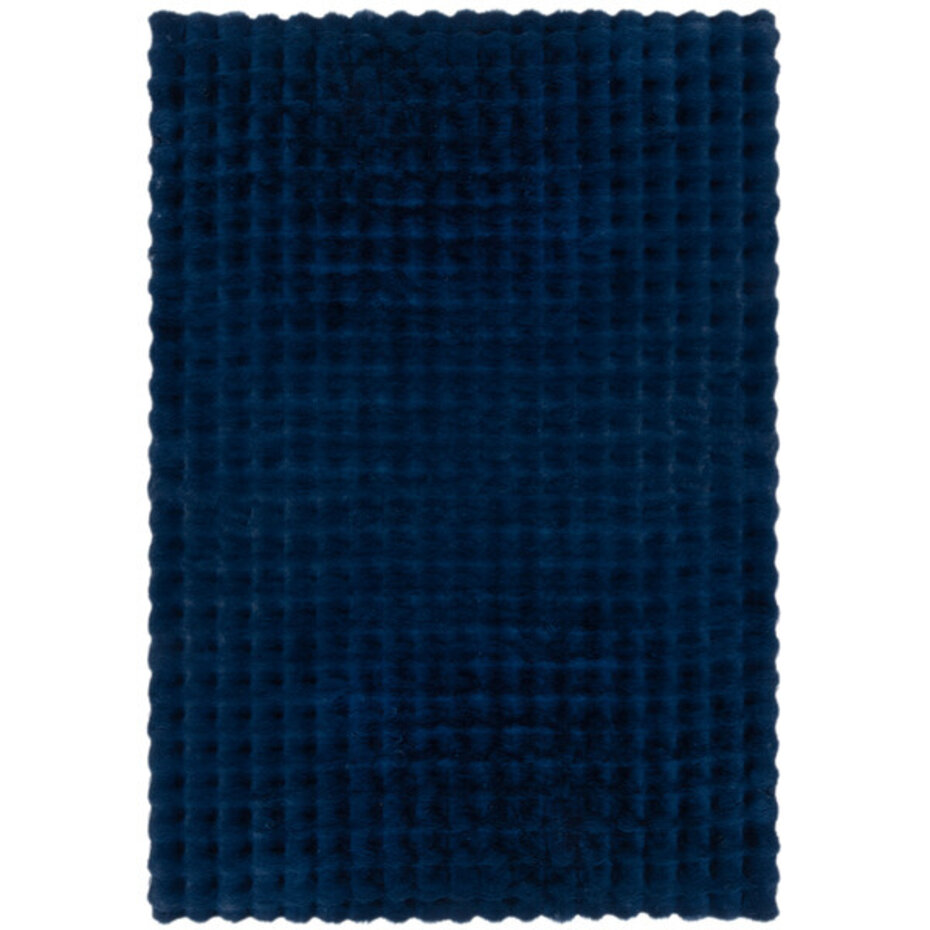 Hoogpolig Vloerkleed - Waffle - Navy Blauw