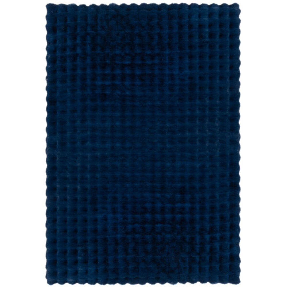 Hoogpolig Vloerkleed - Waffle - Navy Blauw