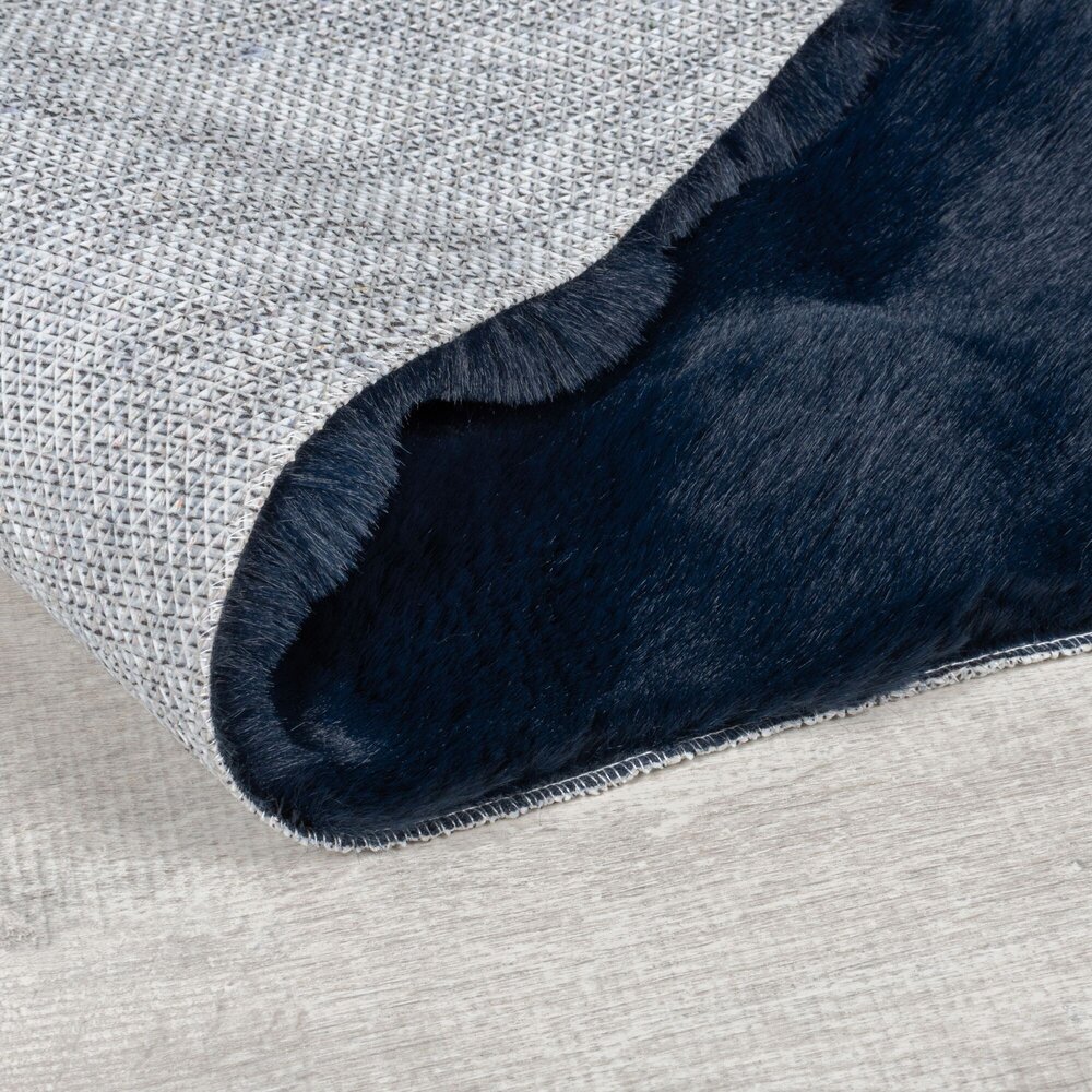 Hoogpolig Vloerkleed - Waffle - Navy Blauw