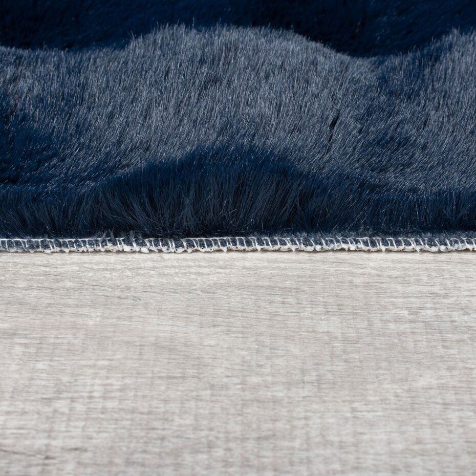 Hoogpolig Vloerkleed - Waffle - Navy Blauw