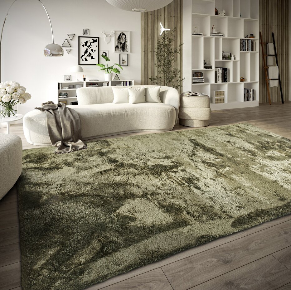 Hoogpolig vloerkleed - Cosy Calida Groen