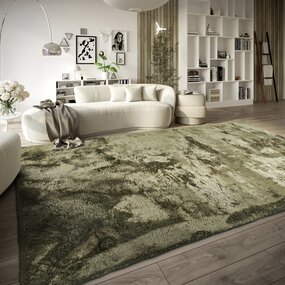 Elle Decoration Hoogpolig vloerkleed - Cosy Calida Groen
