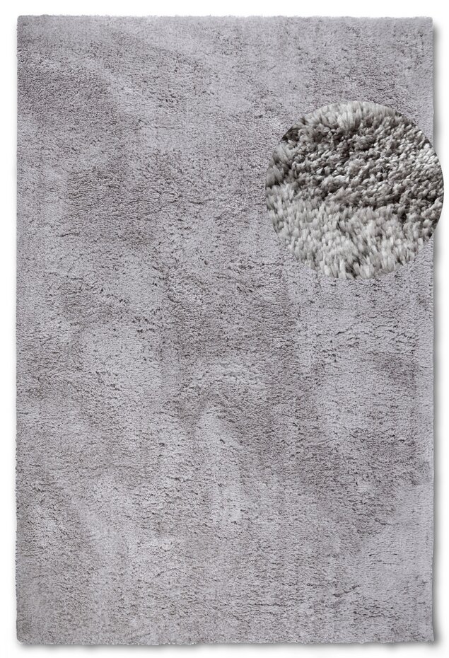 Hoogpolig vloerkleed - Olaf Shaggy Zilver