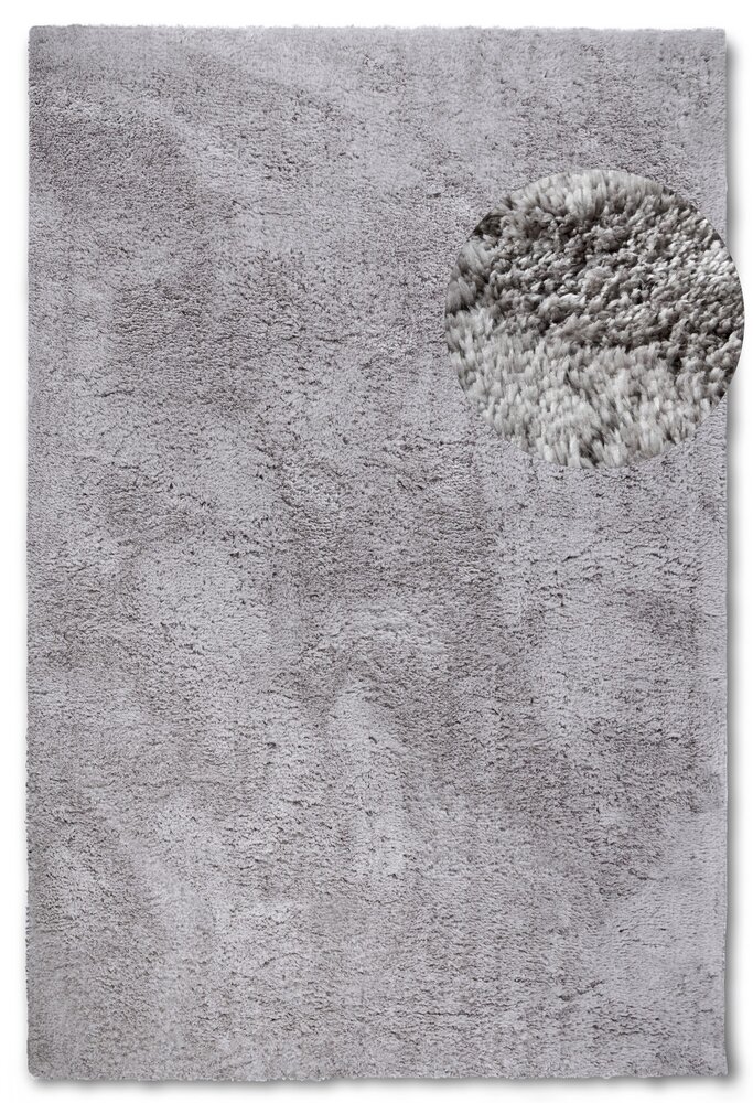 Hoogpolig vloerkleed - Olaf Shaggy Zilver