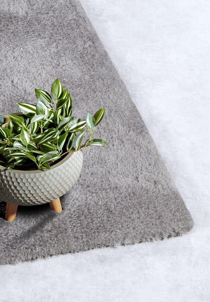 Hoogpolig vloerkleed - Olaf Shaggy Zilver