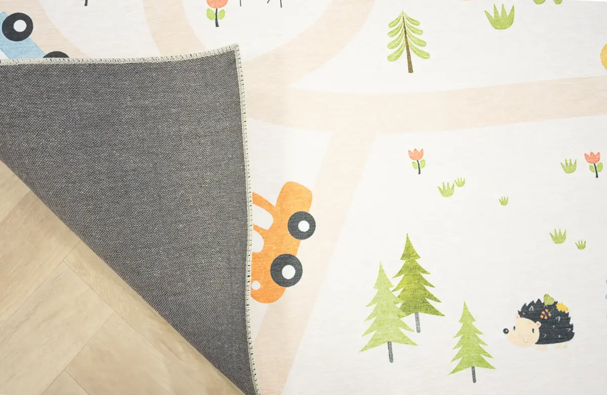 Kindervloerkleed - Happy Roads Beige/Multi Kindervloerkleed - Happy Roads Beige/Multi