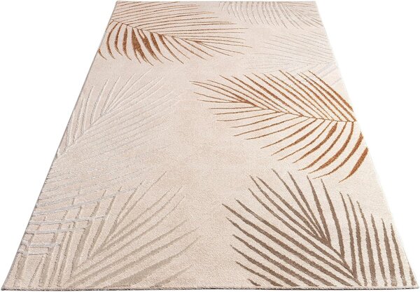 Modern vloerkleed – Evora Leaves Beige/Multi