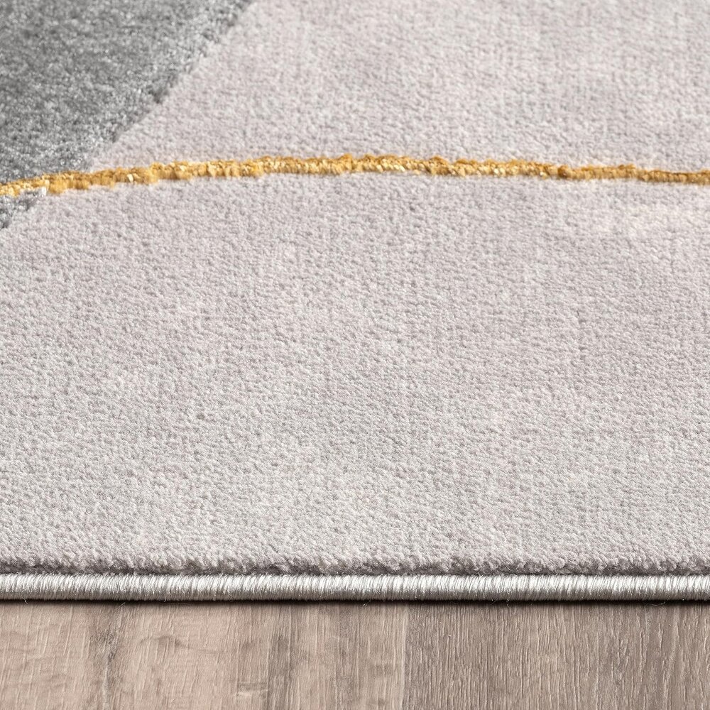 Modern vloerkleed – Evora Grijs/Goud Modern vloerkleed – Evora Grijs/Goud